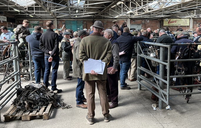 Enthusiasts at the April 2025 Reading Carriage Sale
